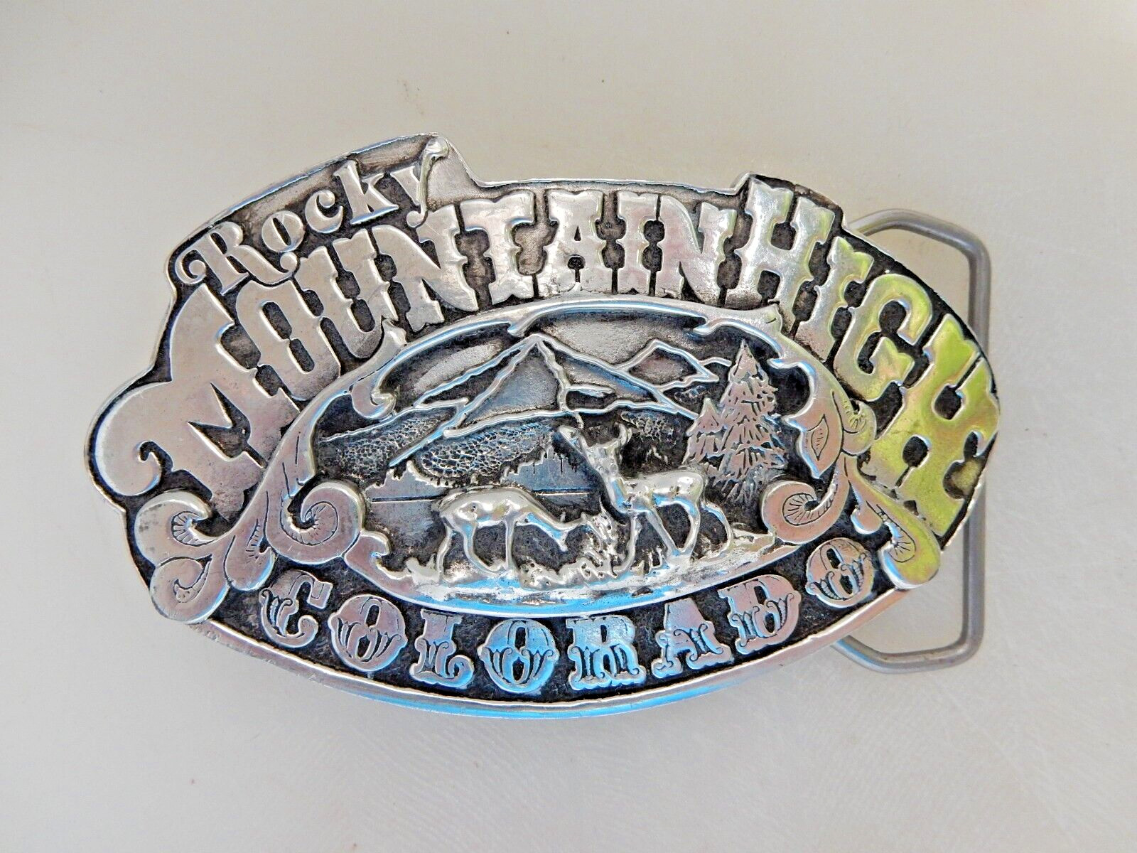 1975 Dezy Denver Rocky Mountain High Colorado Belt Buckle Perfect Used Cond.