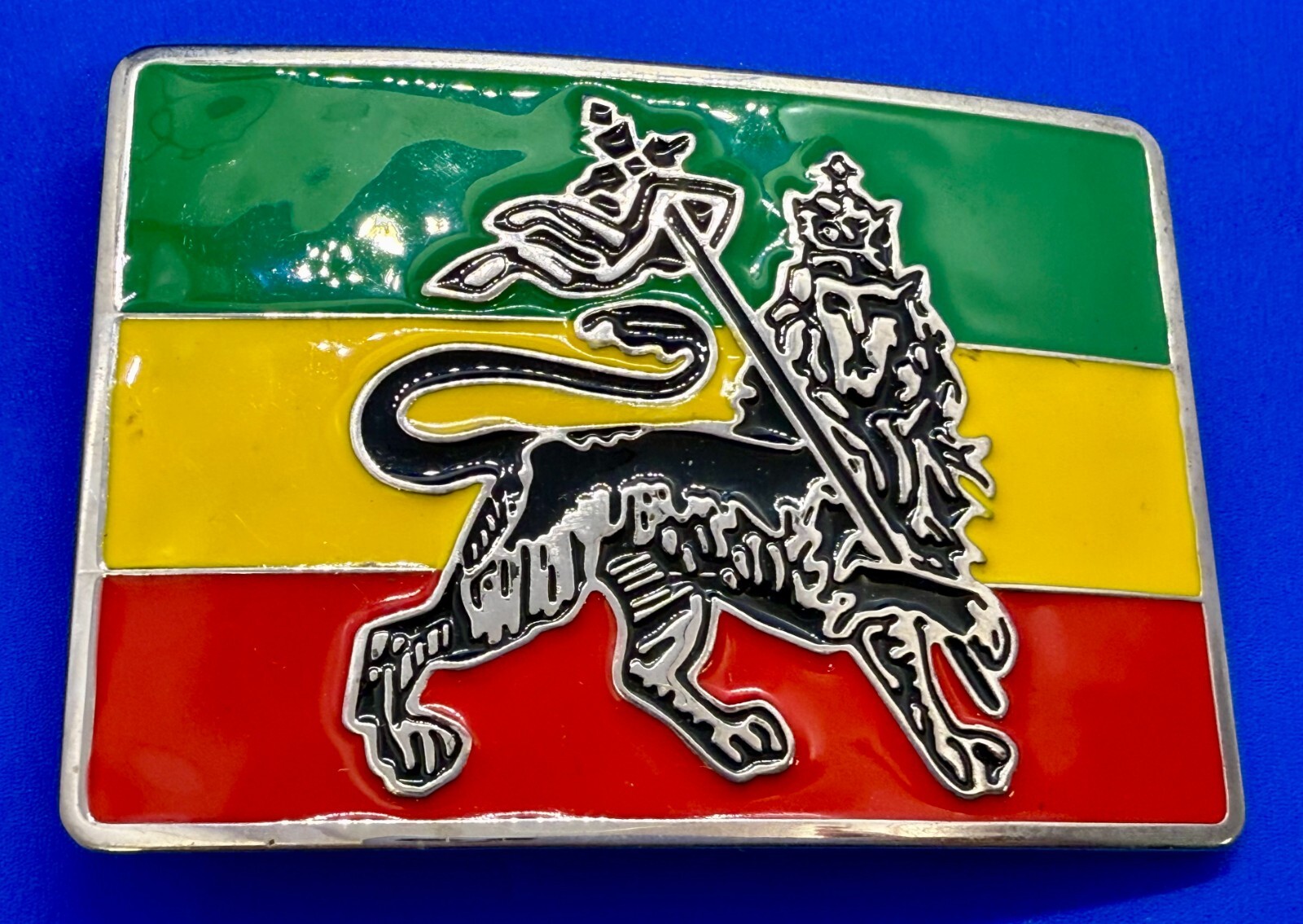 Rastafarian Lion Judah Flag Reggae Rasta African Jamaican Reggae Belt Buckle