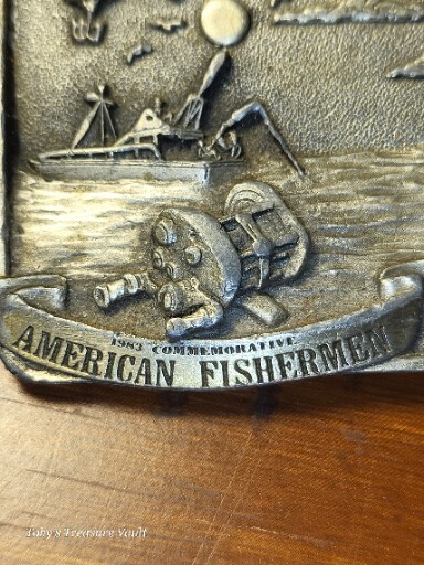Arroyo Grande Buckle Co. American Fishermen VTG Limited Edition 1983 1294/5000