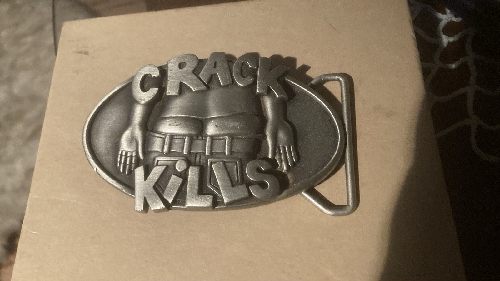 Metal SMC Belt Buckle 2005 Crack Kills Dark Grey Butt Plumber