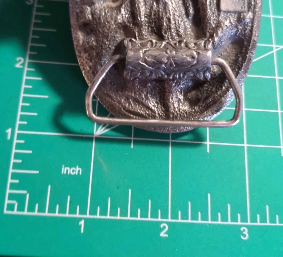Vintage Bergamot Deer Metal Belt Buckle #G-146 Glossy Colors 1983 Made In USA