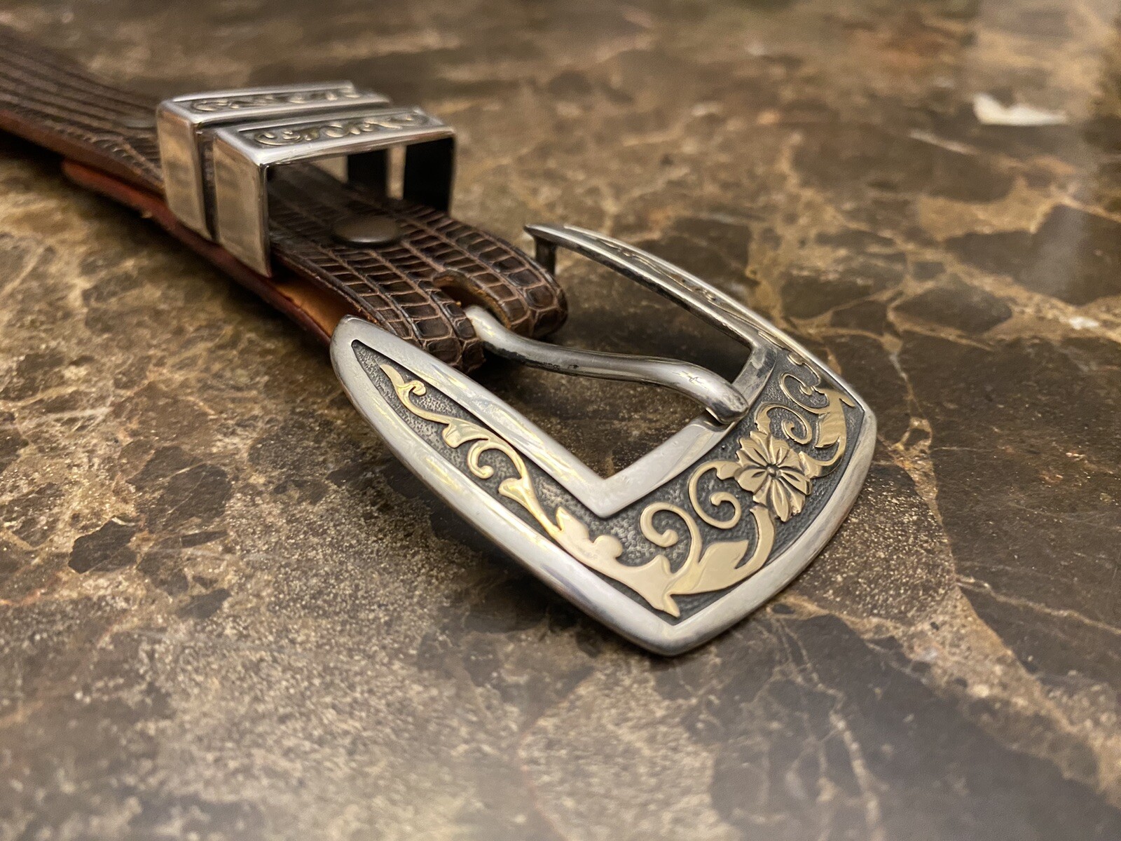 James Reid Sterling Silver 14k Gold Belt buckle Set bolero✅