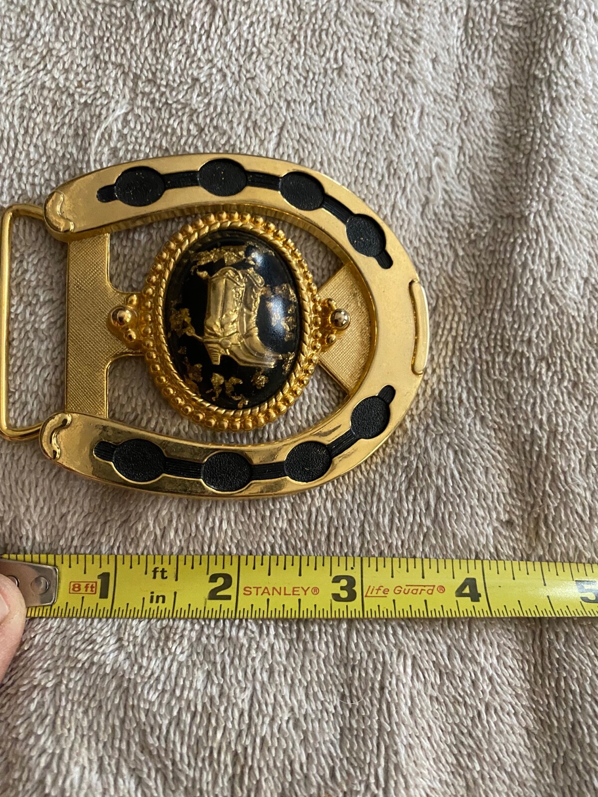 Vintage Belt Buckle Cowboy Boots Western Motif