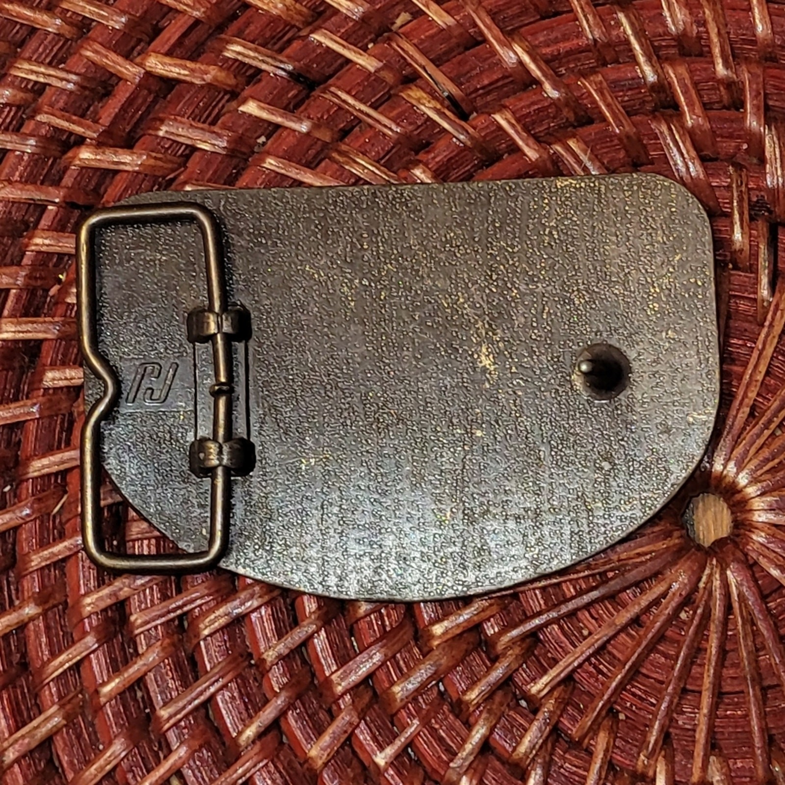 Vintage Raleigh Lights Brass Belt Buckle Tobacco Cigarettes Semi