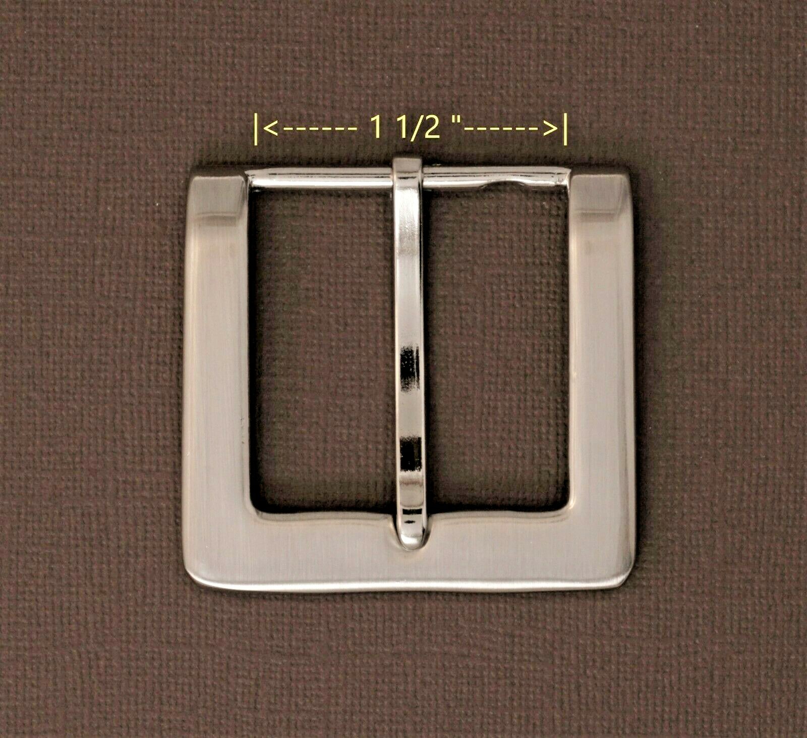 New 1 1/2&Prime; pin buckle(#56) man/women brushed nickel finish jean casual USA