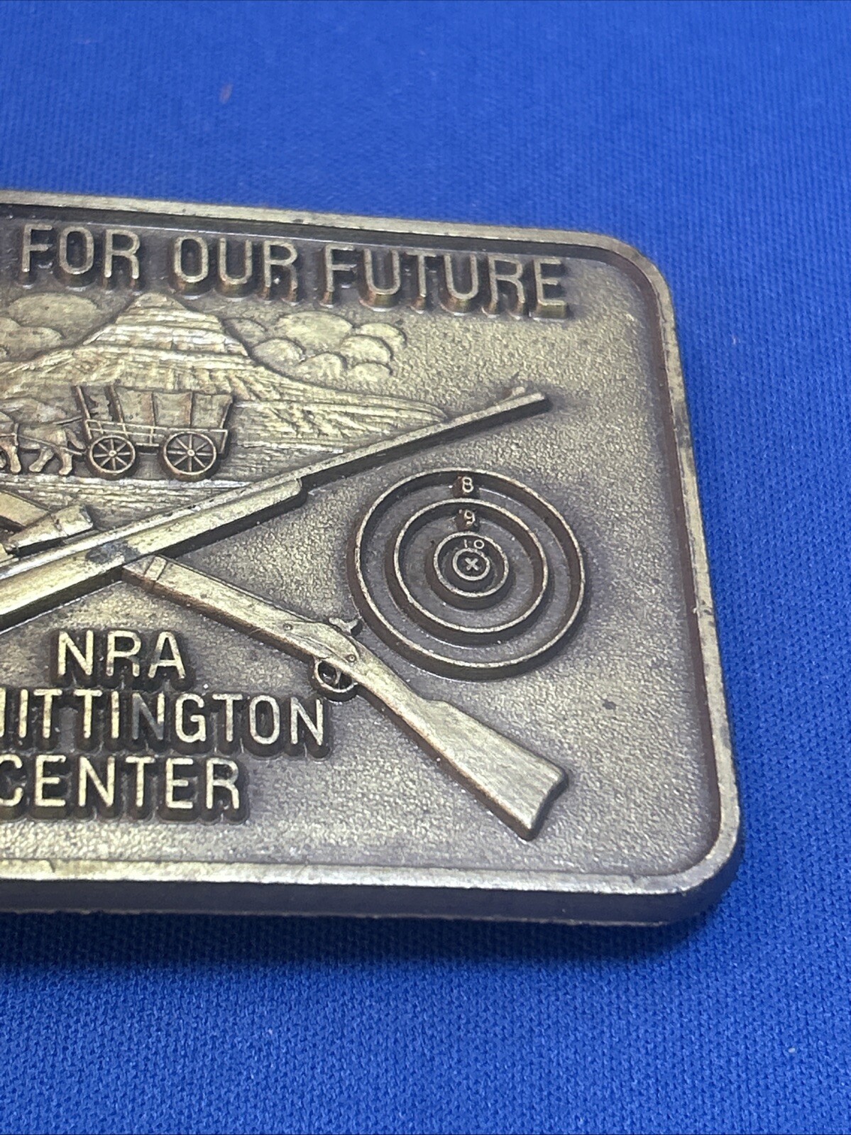 Belt Buckle-Men&rsquo;s-« Shooting For Our Future »-NRA Whittington Center-Brass