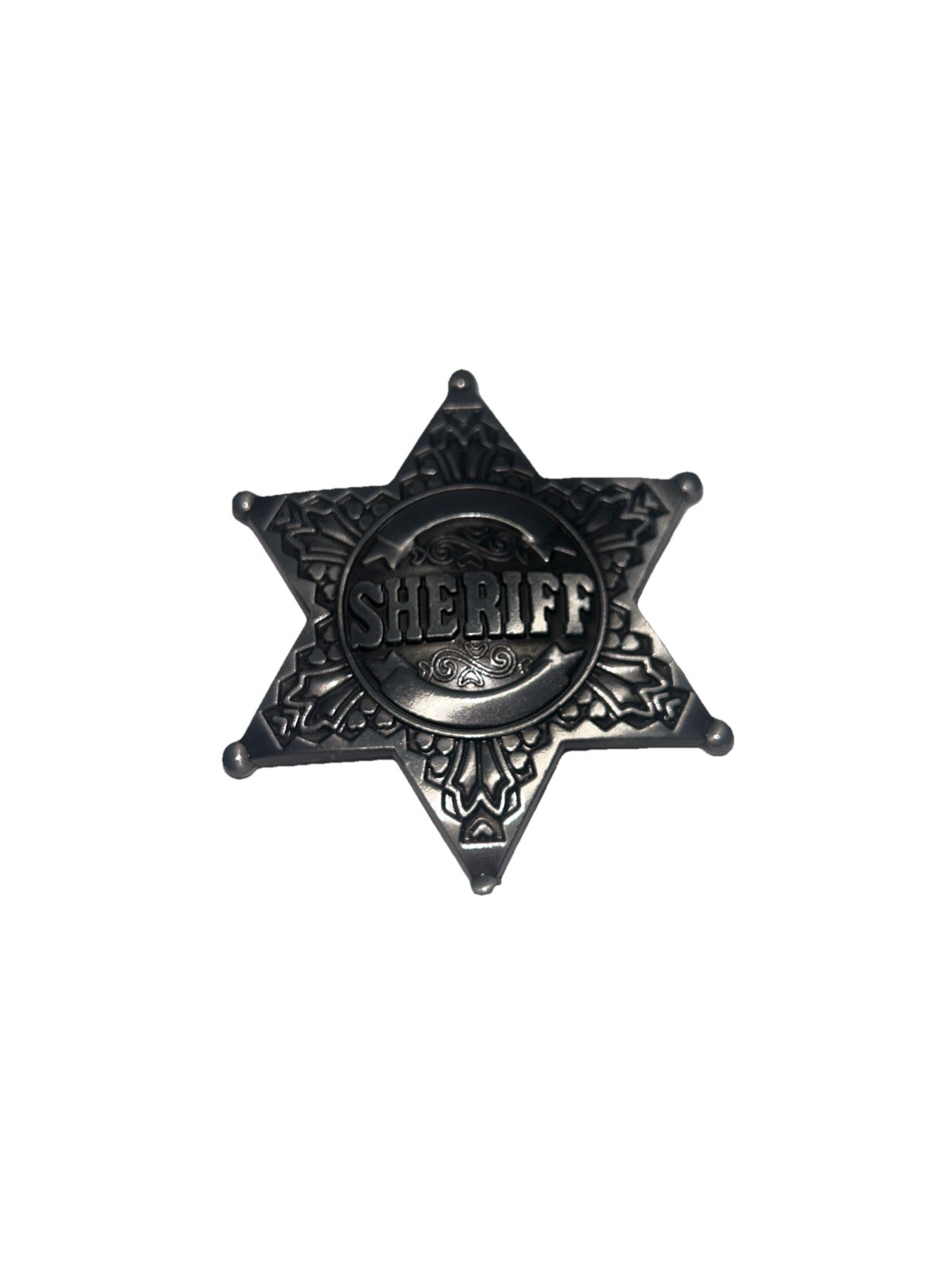 Sheriff Belt Buckle Western Cowboy Star