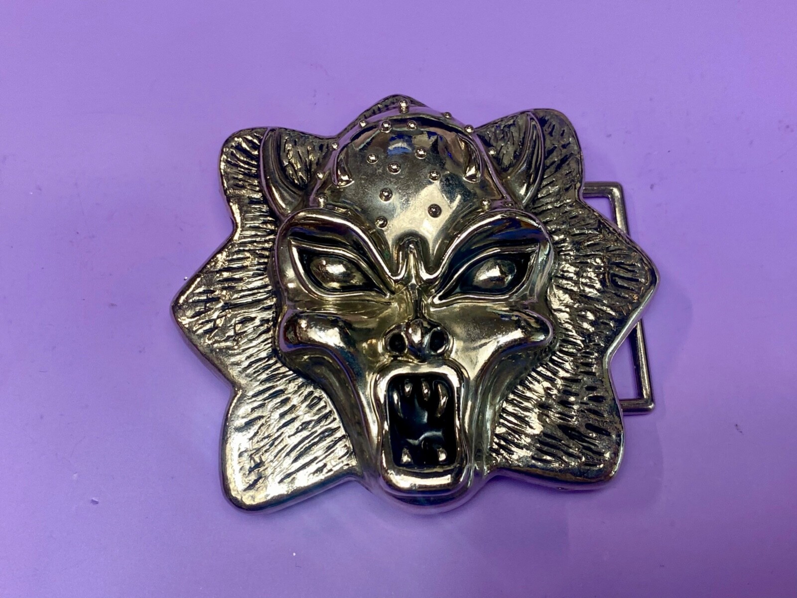 Cutout Silver Color Monster Head A138 Classico Italia Belt Buckle