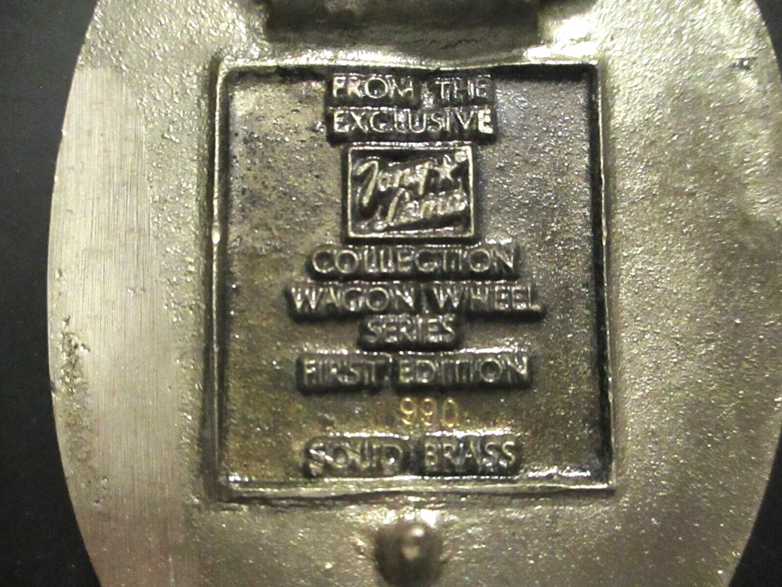 TONY LAMA Buck Board Wagon Wheel Series Belt Buckle FIRST Edition Limited horse
