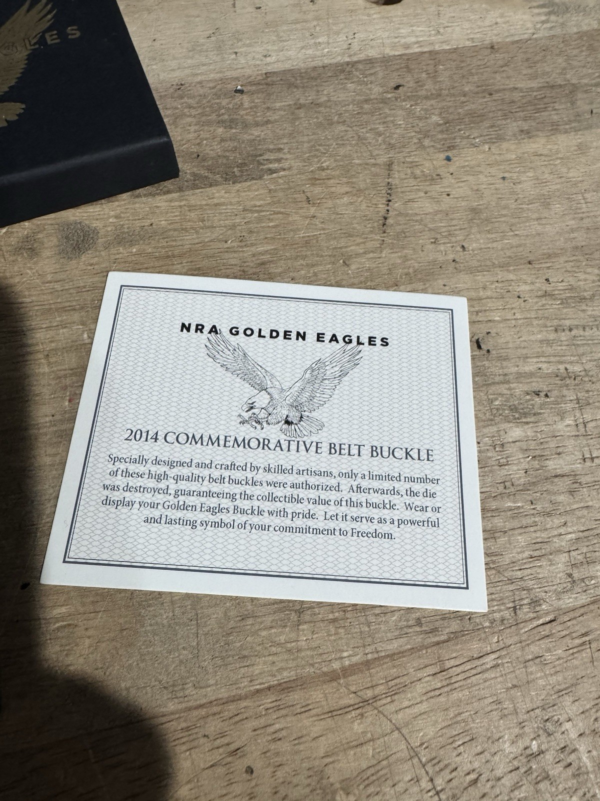 Vintage Brand New NRA Golden Eagles National Rifle Association Belt Buckle