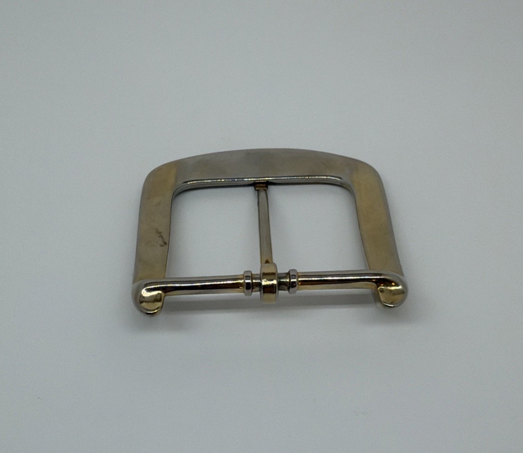 Classic Simple Squared Large Silver Tone One Prong Buckle For 1-5/8” Belt Men’s