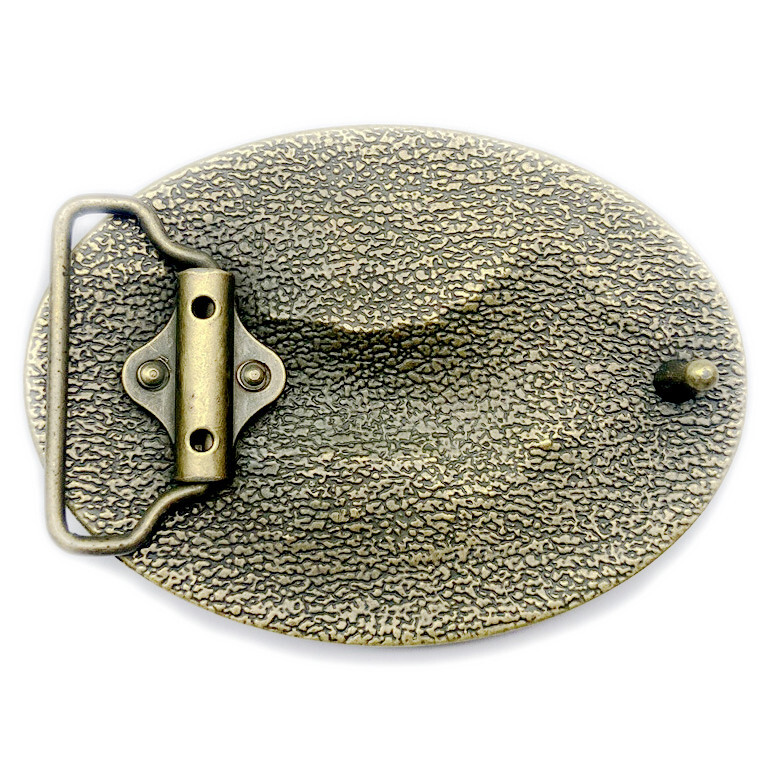 Moose Elk Deer Belt Buckle Western Cowboy American Flag Motorcyclist (YDR-02-G)