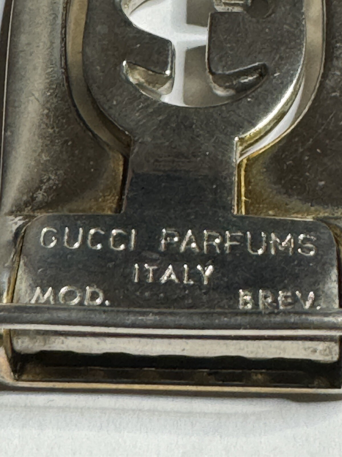 GUCCI Interlocking Buckle PARFUMS MOD BREV 3cm x 5cm For Belt 2cm