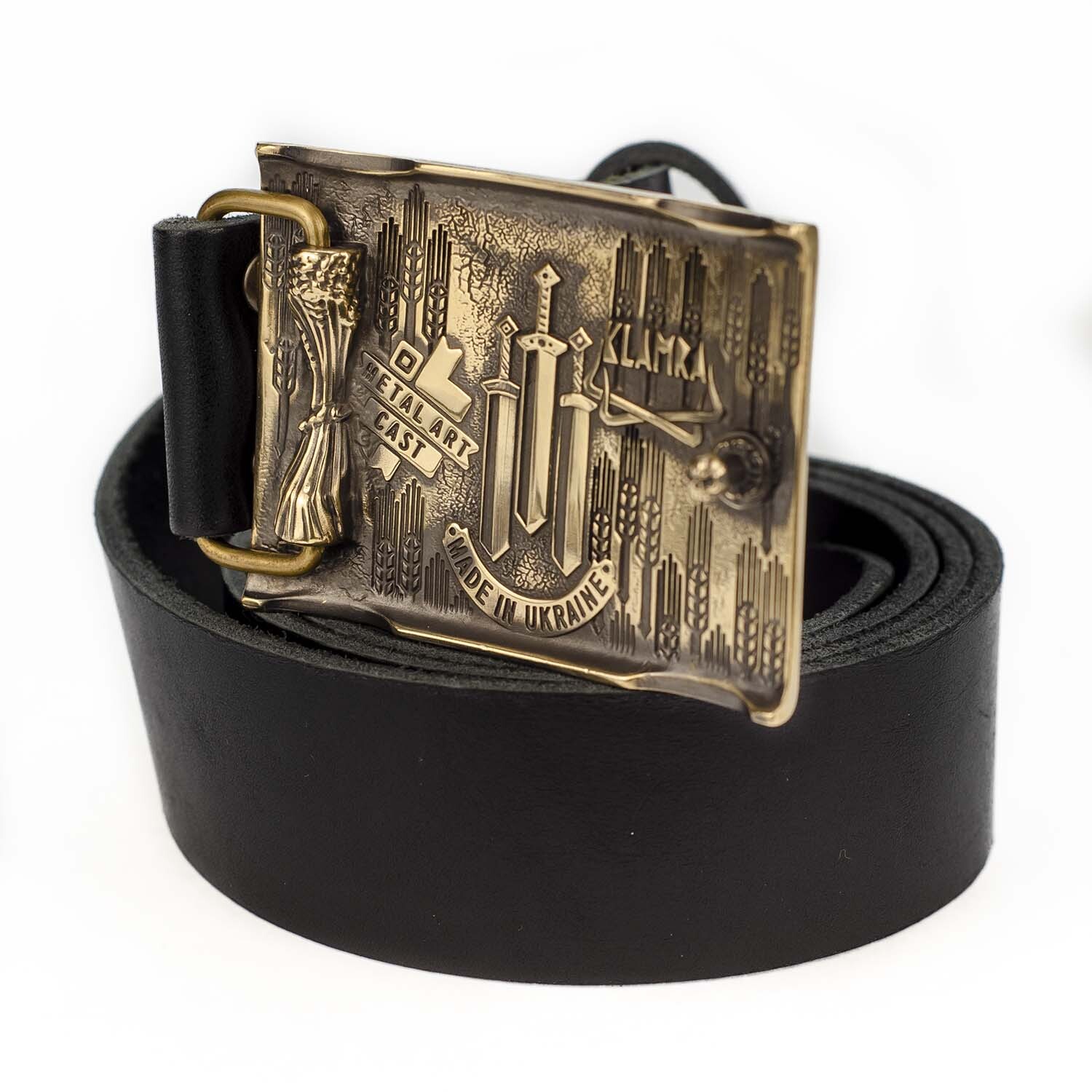 Fehu runic brass belt buckle, Feoh Wealth Rune Seltic Old Norse Scandinavian
