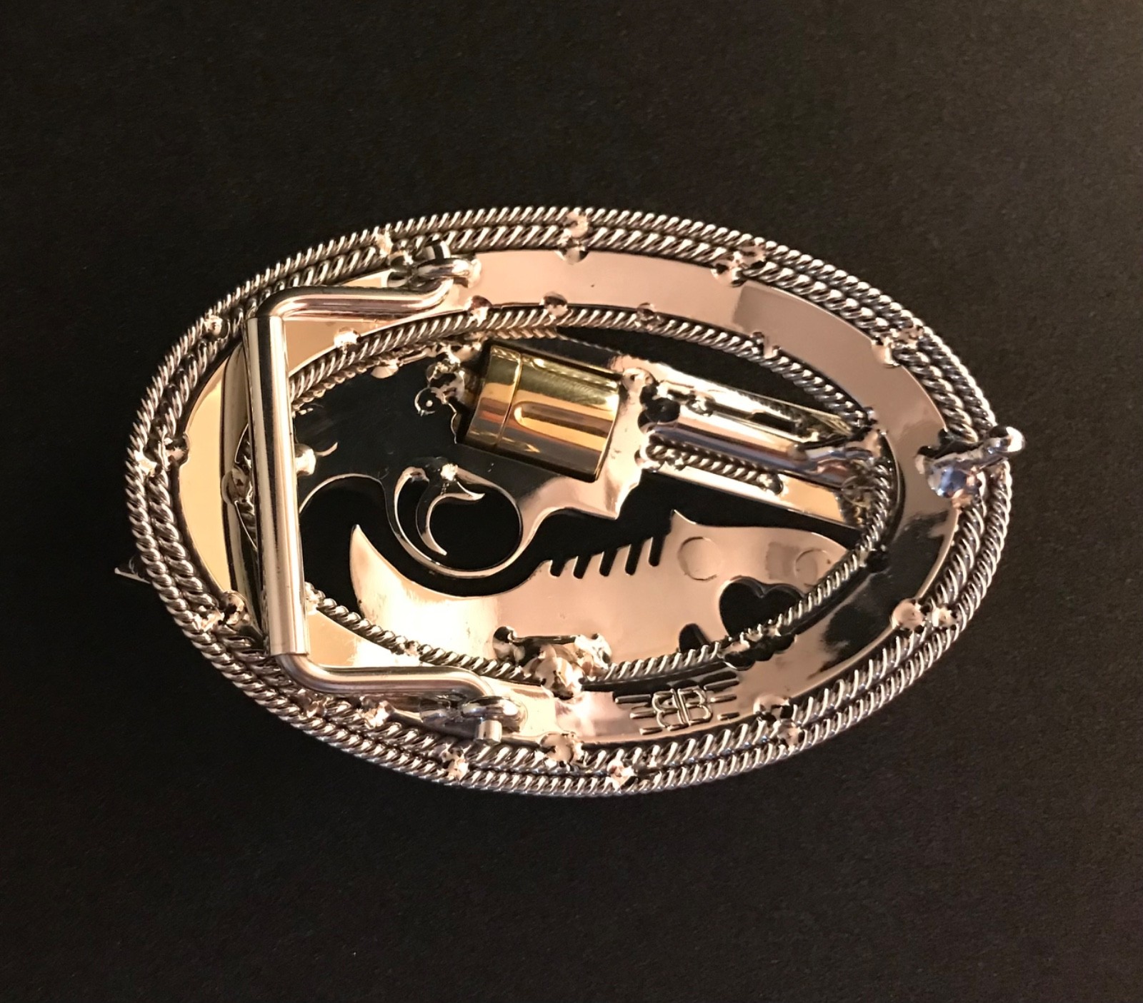 (MADE BY ORDER) BUCKLE HANDMADE STAINLESS STEEL WESTERN STYLE GUN PYTHON #3