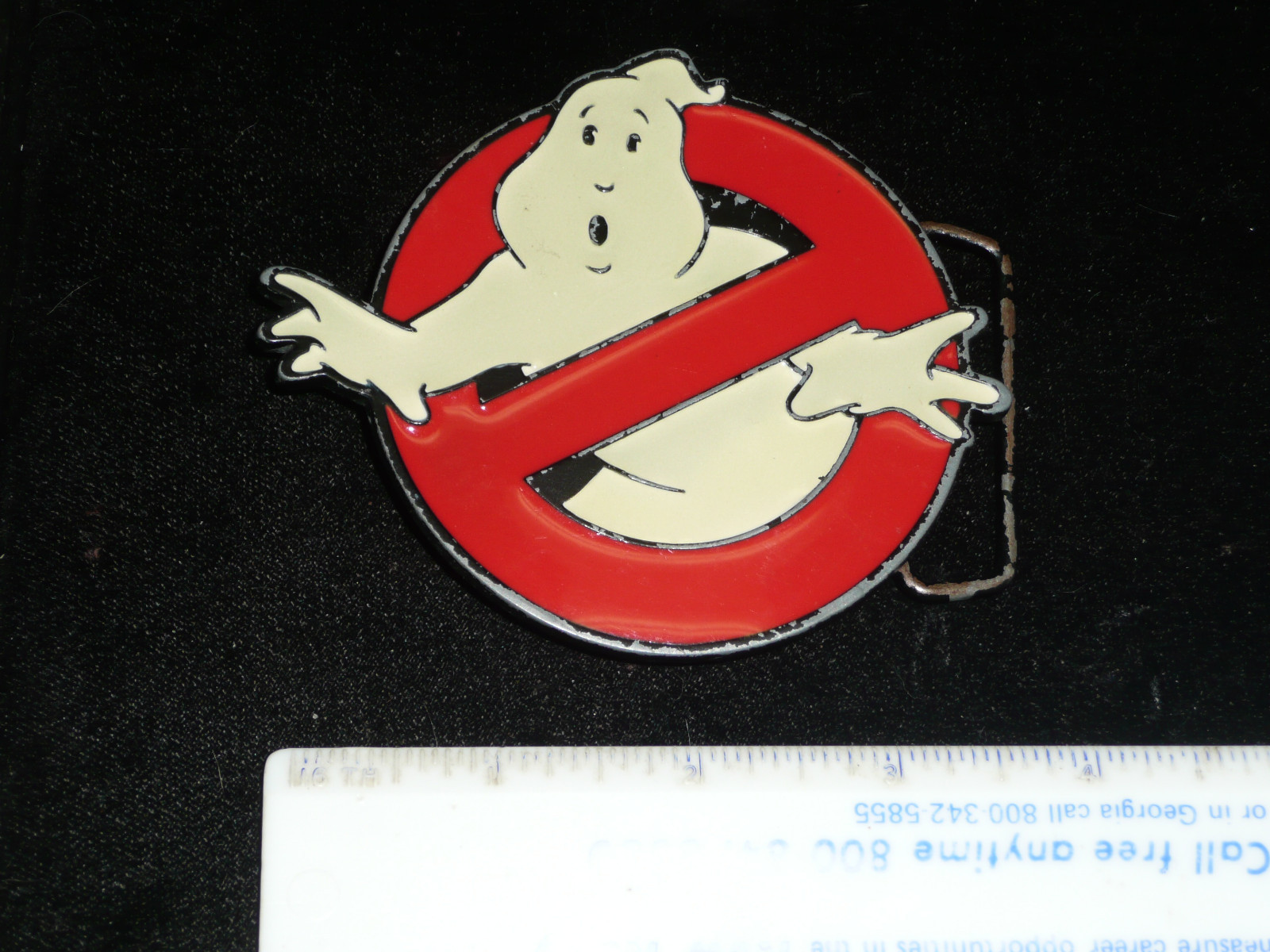 GHOST BUSTERS BELT BUCKLE GLOWS IN THE DARK COOL!!