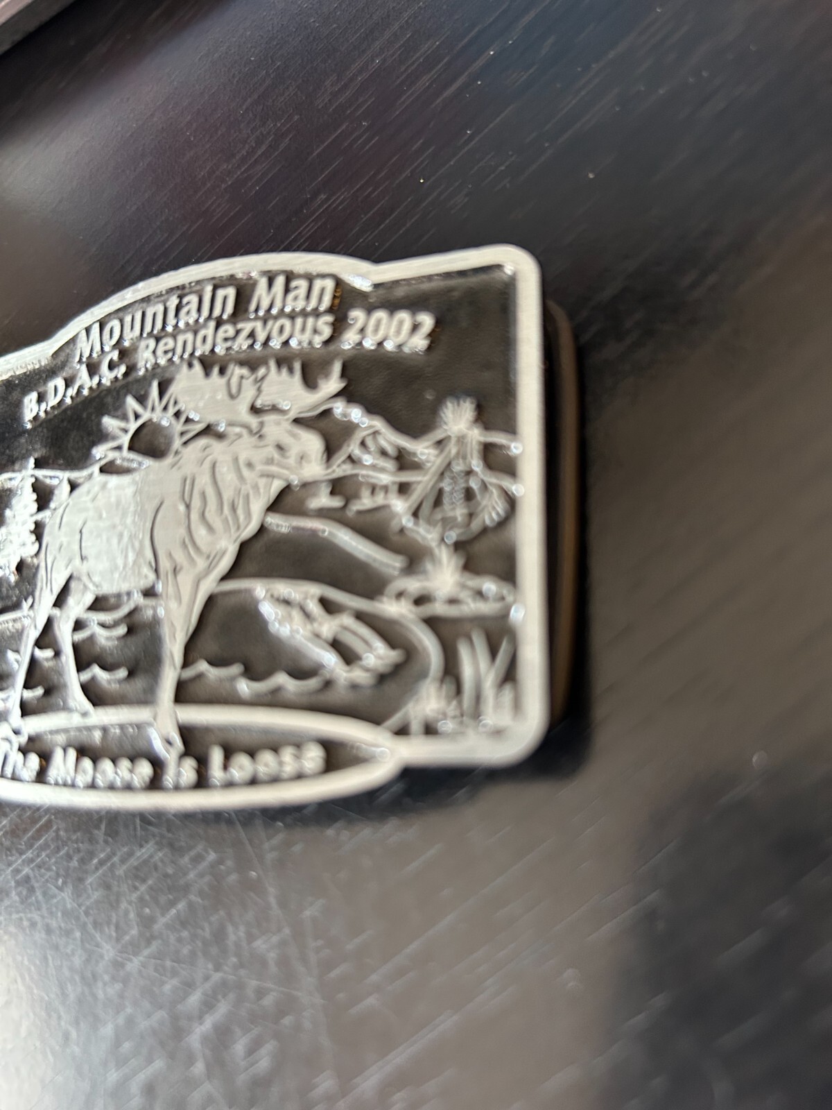 Vintage Collectible Mountain Man BDAC Rendezvous 2002 Moose Belt Buckle