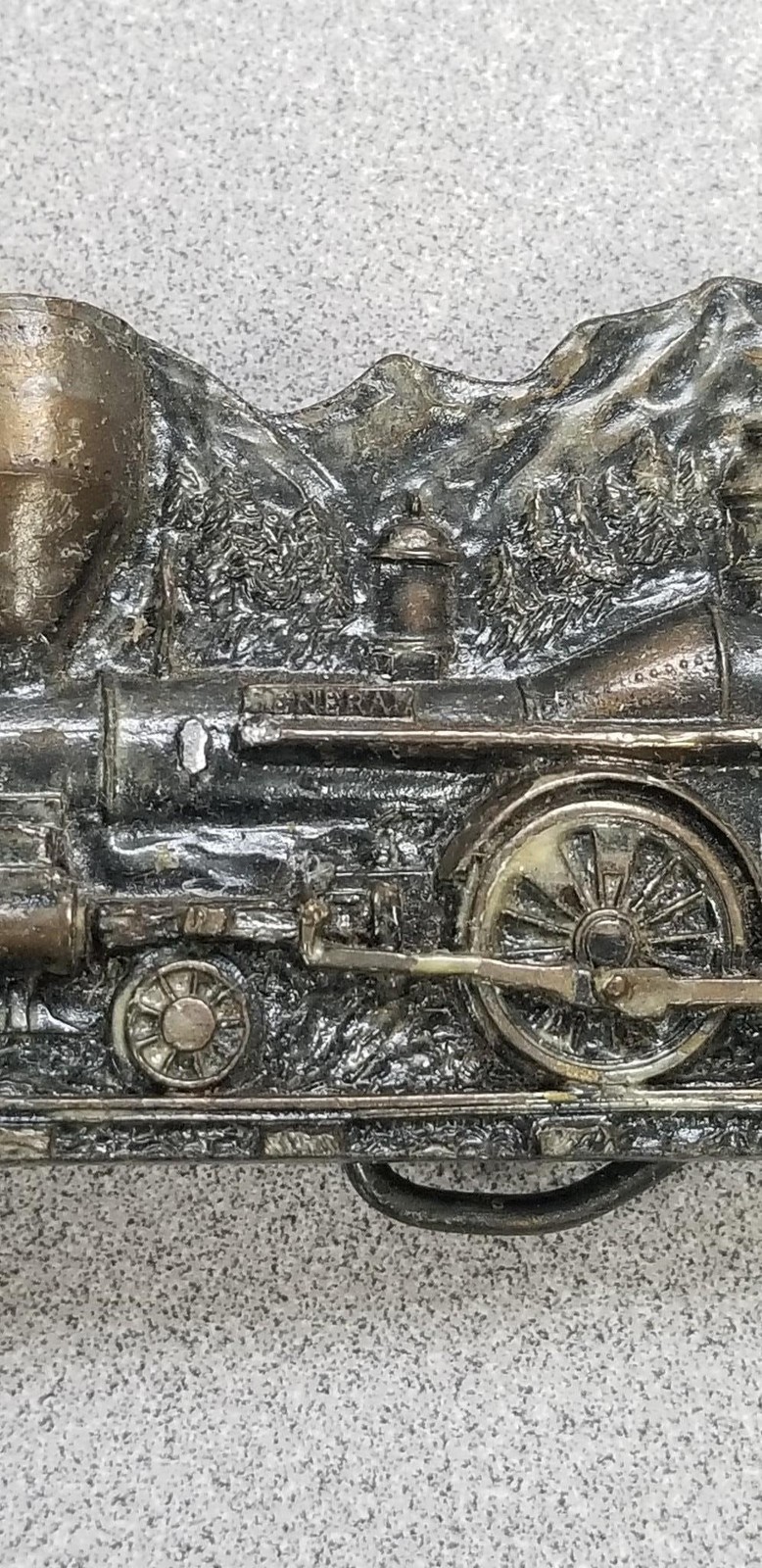 VTG 1977 Capt Hawks Sky Patrol General Steam Locomotive Train Belt Buckle Up 5