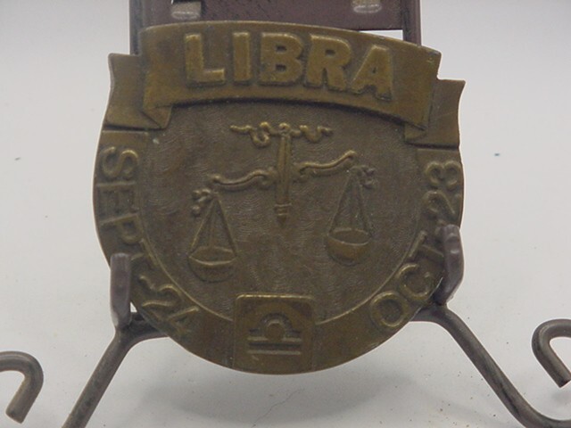 Vintage Bergamot Brass Works Belt Buckle Libra Zodiac 1976 Rare