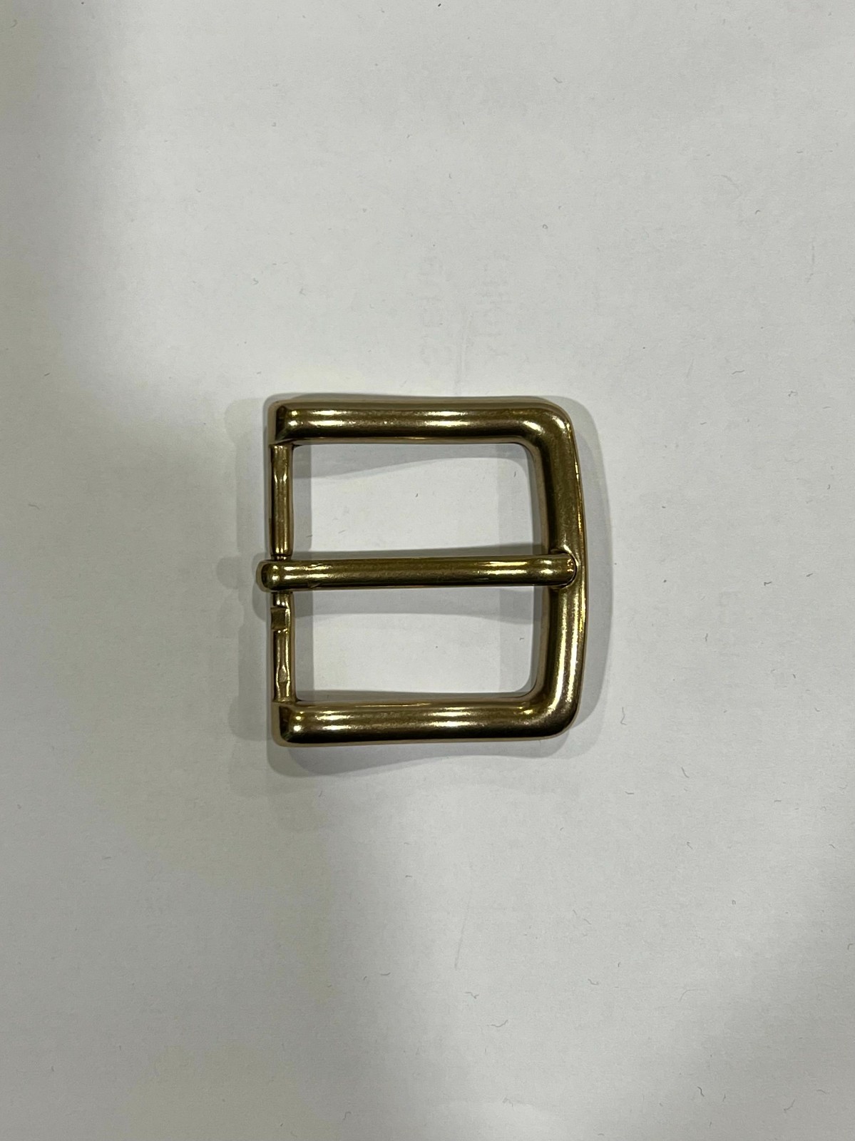Solid Brass Raw Brass Belt Buckle Made in Italy Fits 1.57&Prime; Belt Strap