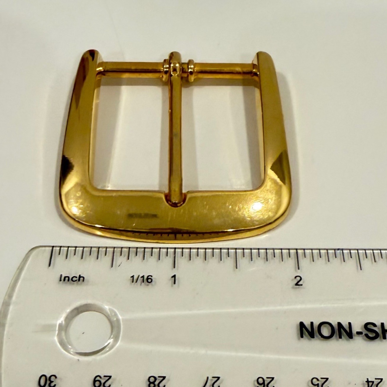 Unbranded Belt Buckle Men Gold Rectangular Polished Classic Minimalist 2 x2&Prime;