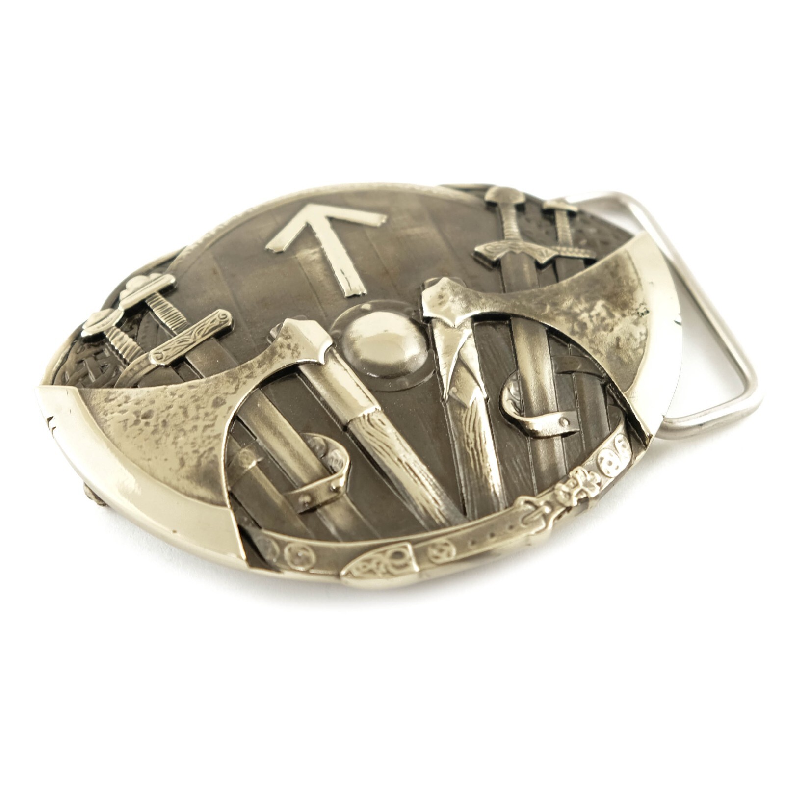 Tiwaz german silver belt buckle Old Norse Scandinavian Celtic Viking Pagan runic