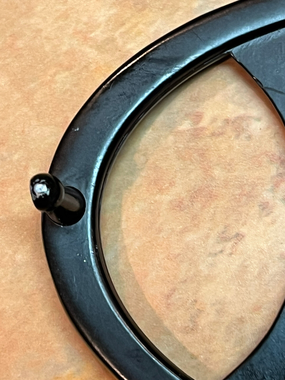 Pre Owned Black Hurley H Logo Oval Belt Buckle Lead Free.