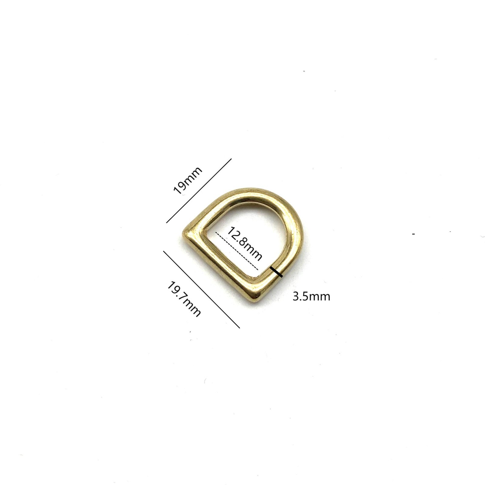 Premium Bag D Loop Seamless Gold D Ring 13mm lot