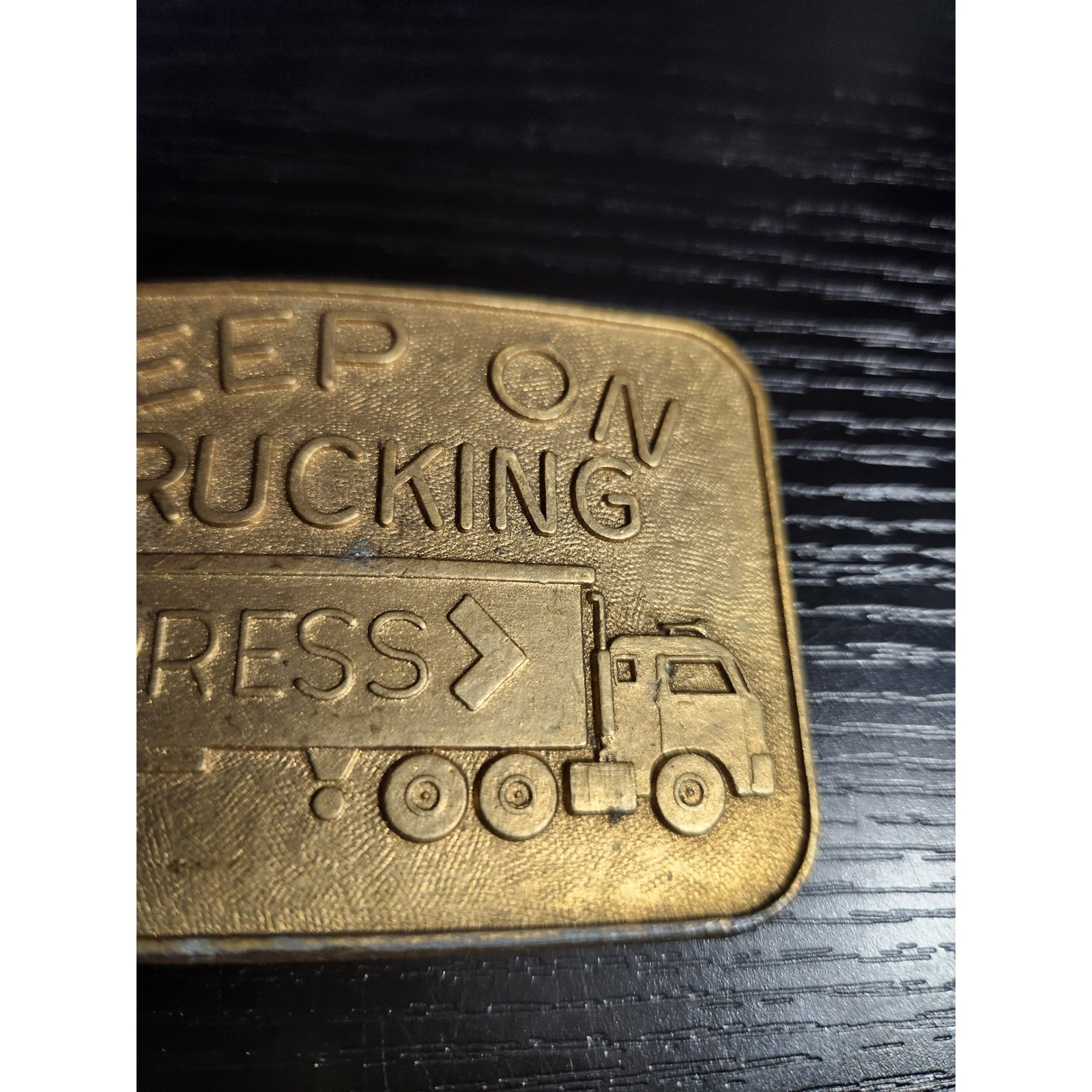 Keep On Trucking Express Vintage Belt Buckle Mens Trucker USA