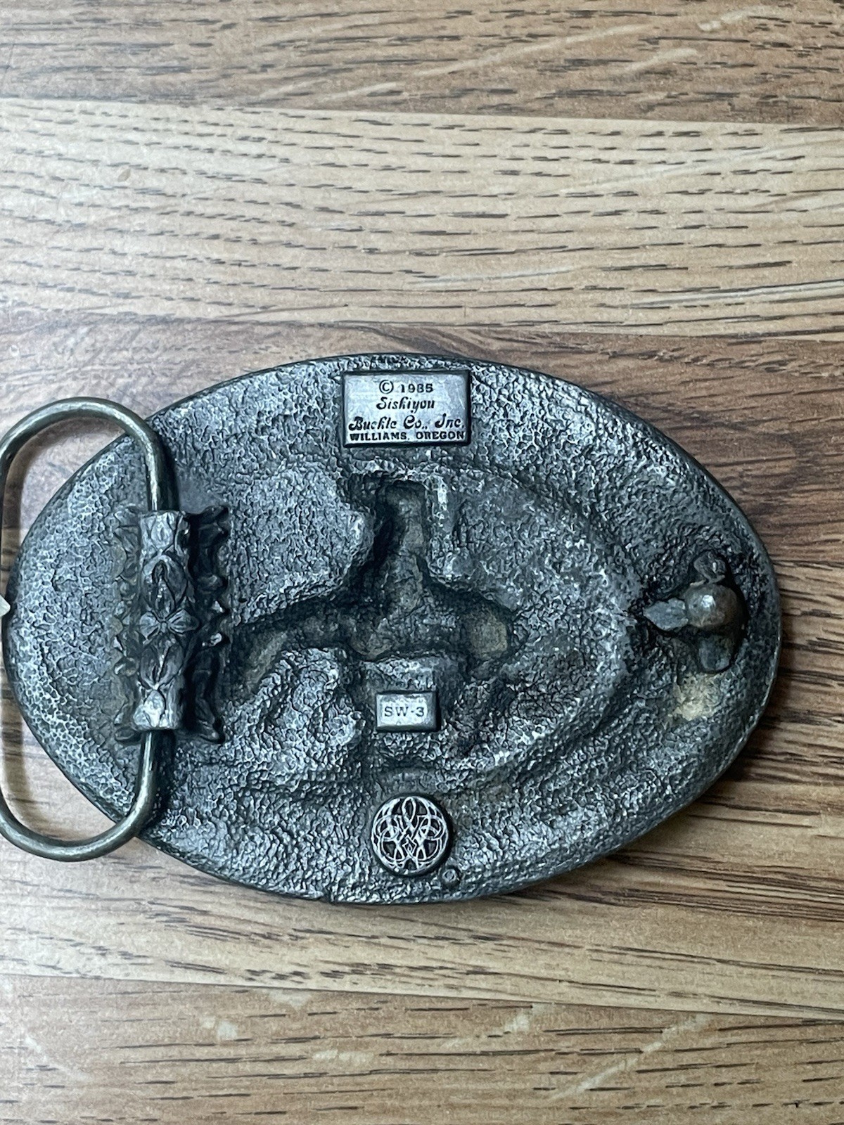 Vintage 1985 Siskiyou End Of The Trail Belt Buckle