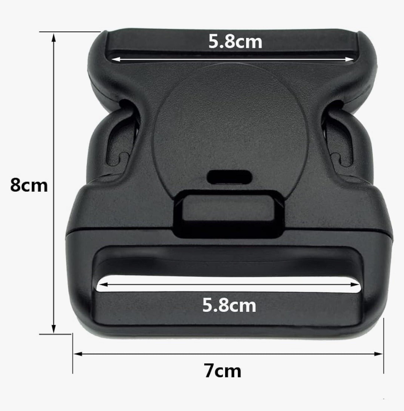 Black Triple Retention Buckle 2.25”wide