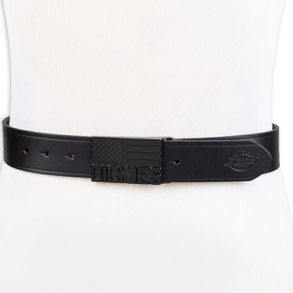 Dickies American Flag Plaque Buckle Casual Leather Belt-Size Medium