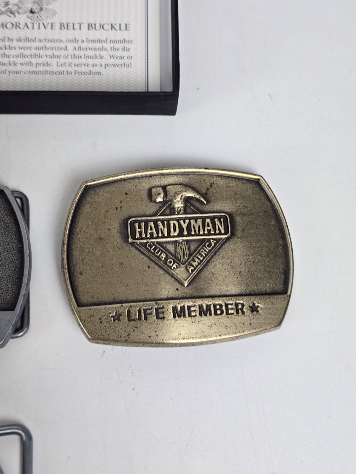 NRA GOLDEN EAGLES BELT BUCKLE – Flying Eagle – HANDYMAN Life Member Meritor CYA