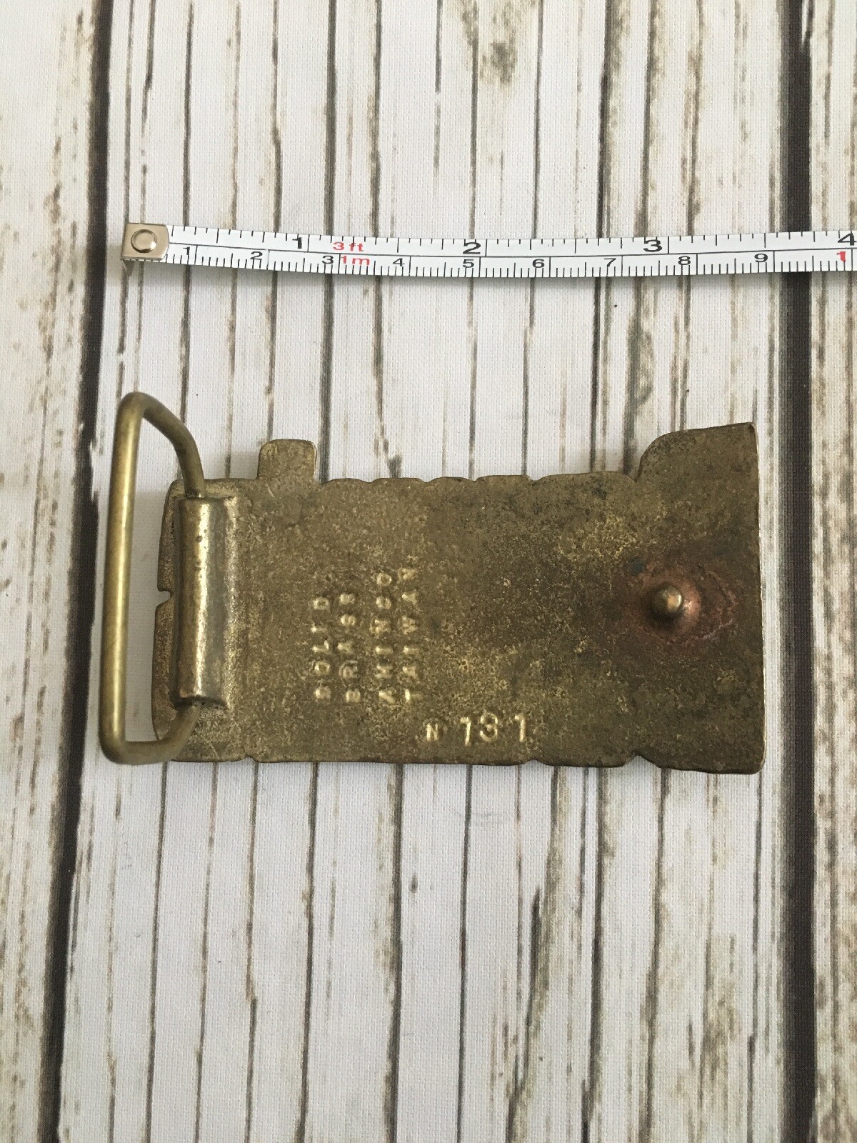 Vintage Solid Brass “Dennis” Name Belt Buckle Pants Amingo Taiwan