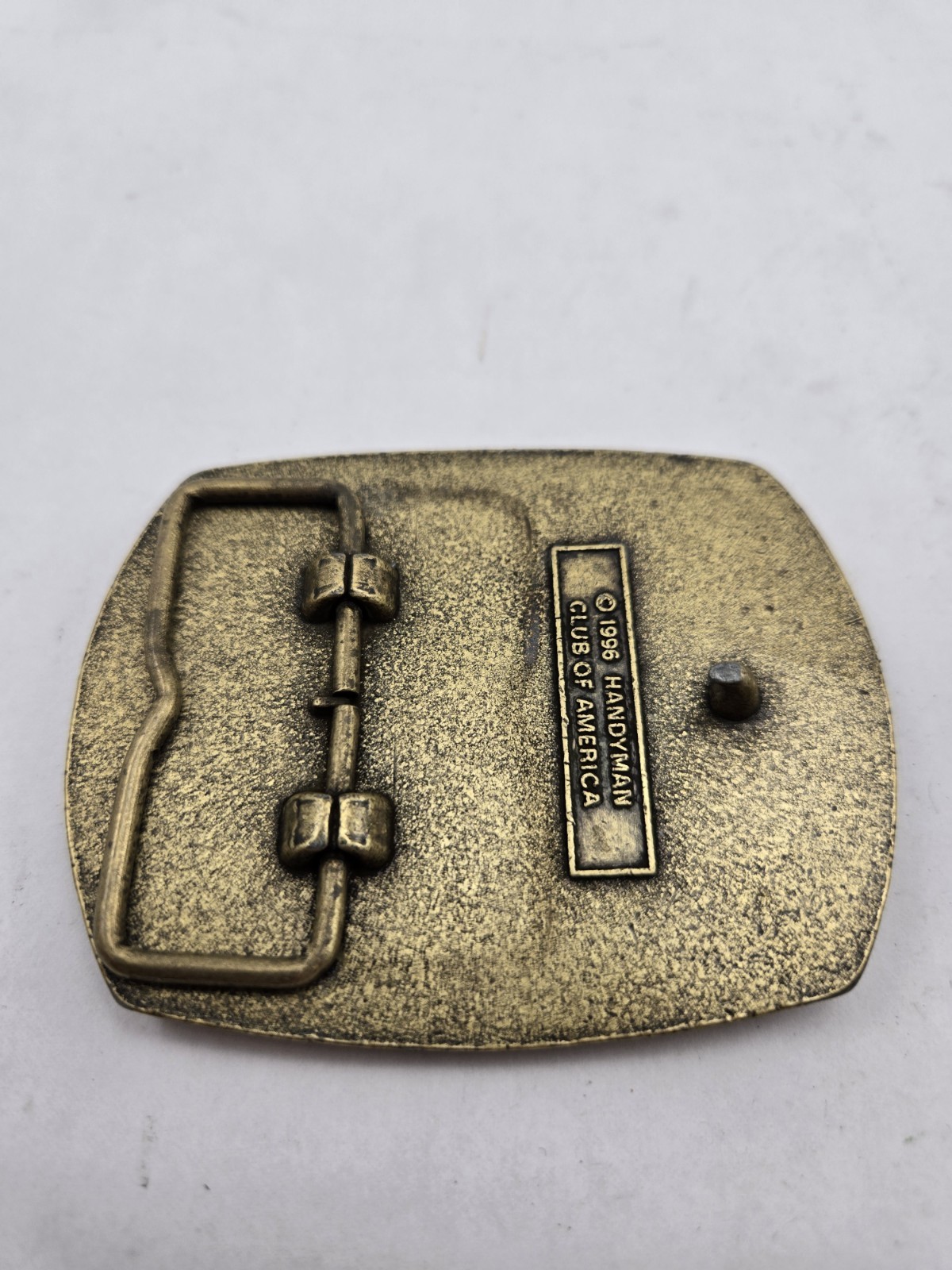 Vintage Brass Handyman Belt Buckle 1996 Club Of America Life Member
