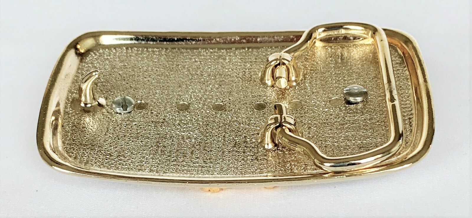 BELT BUCKLES Half Dollar Coin Kennedy 1/2 Gold Blue Rectangle Screw Mount NWOT!