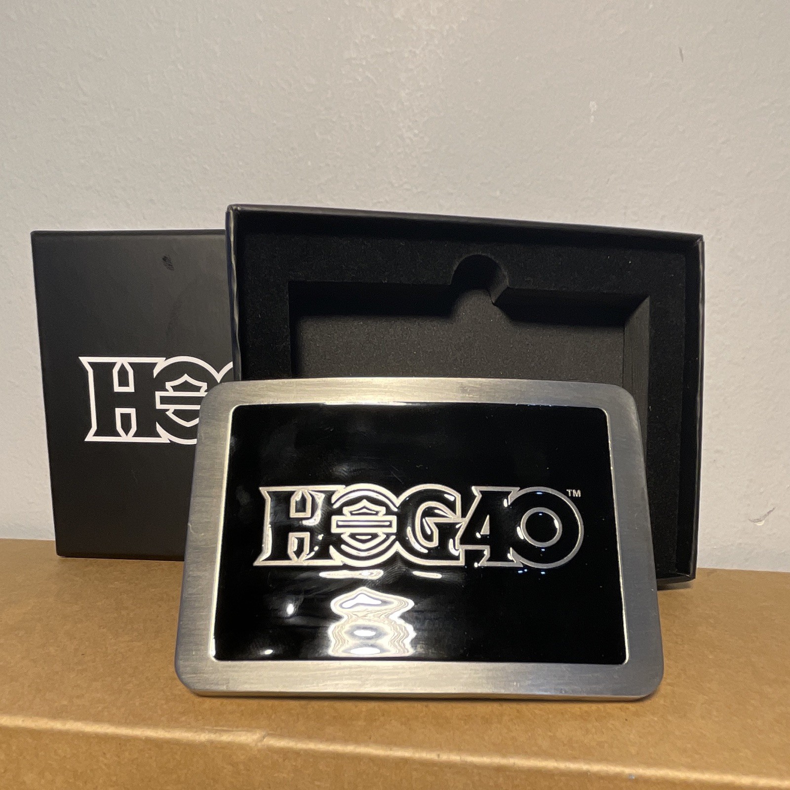 NIB 2023 Harley-Davidson HOG 40th Anniversary Belt Buckle Rare Officer Event