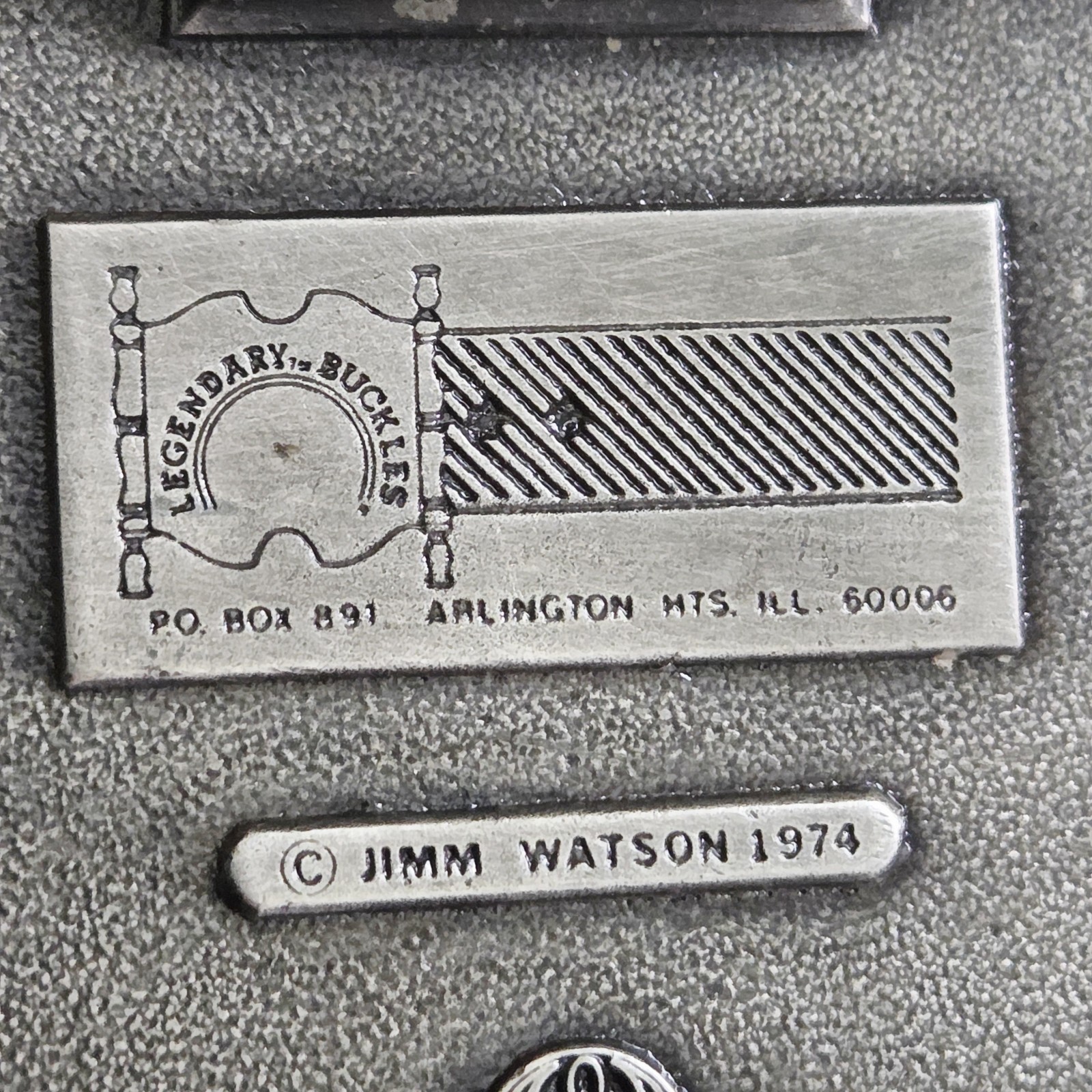 Belt Buckle – Legendary Buckles Jimm Watson 1974 Statler Brothers (some wear)