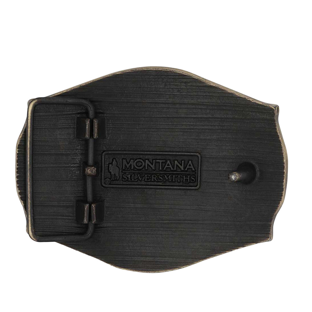 Montana Silversmiths Men&rsquo;s American Cowboy Western Bronze Buckle A1002C