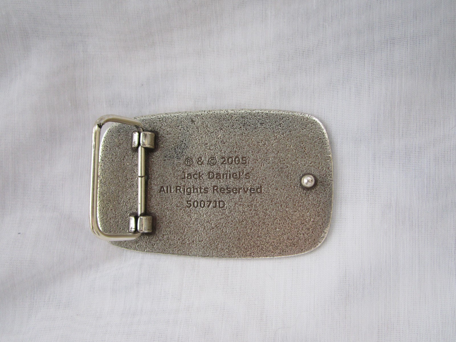 Jack Daniels Belt Buckle Silver Tone Old No. 7 Brand 2005