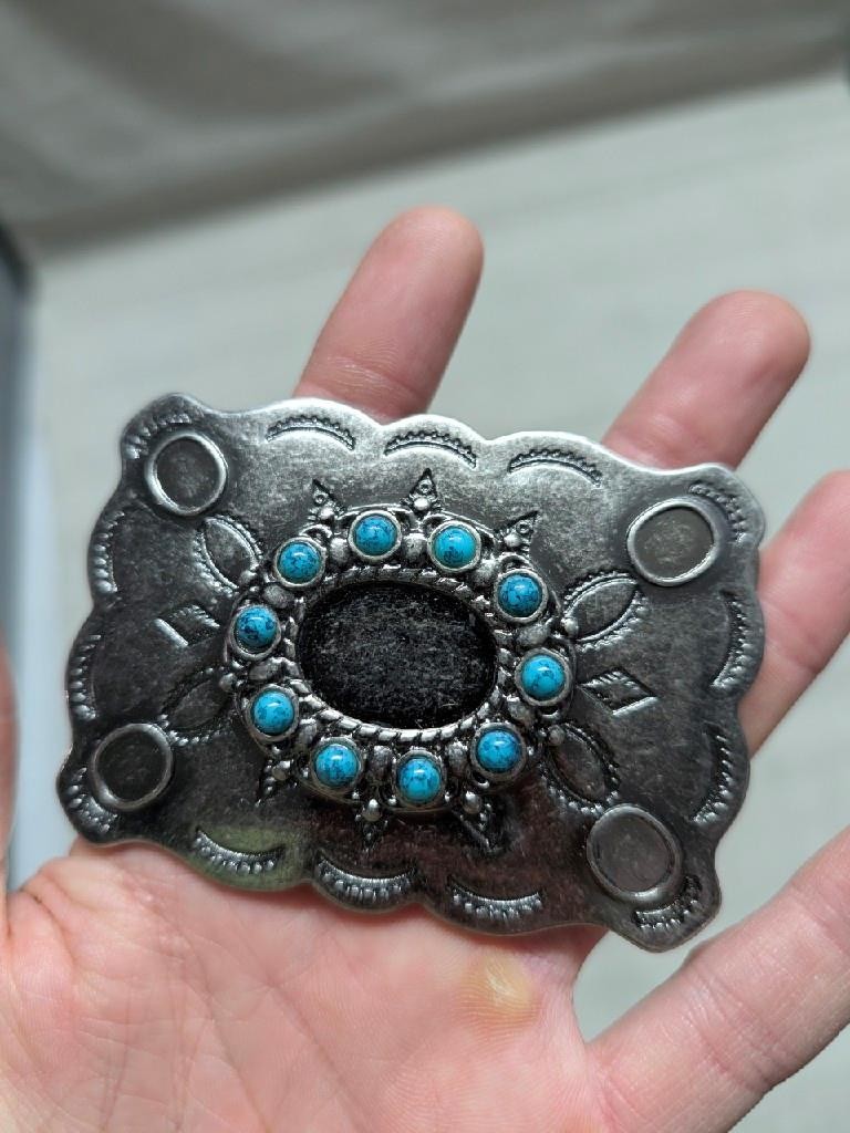 vintage style NATIVE AMERICAN navajo indian SOUTHWESTERN replica belt buckle y2k