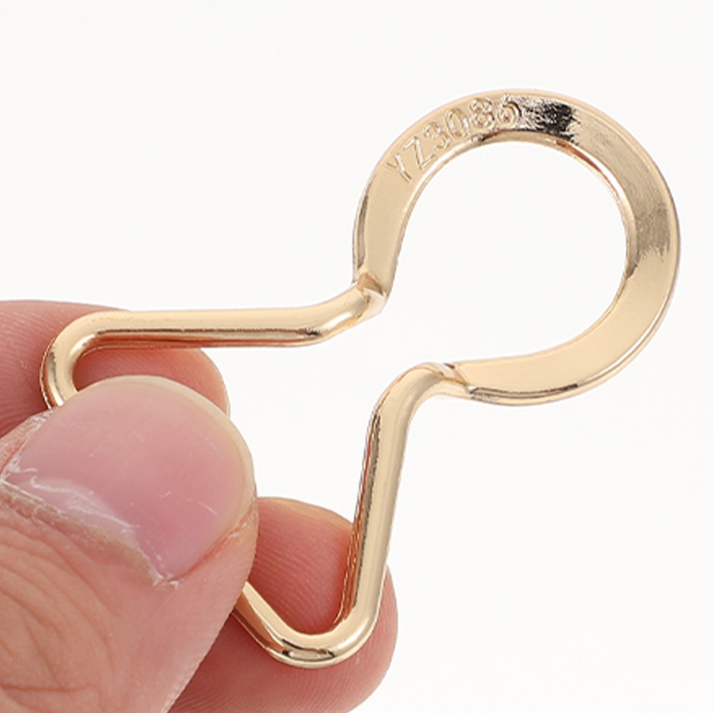 10 Pairs Golden Alloy Buckles for Coats Reusable Dress Waistband Accessories