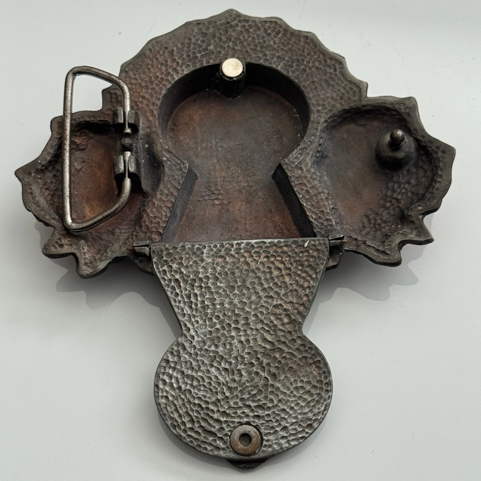 Heavy Metal Buckles Spider Keyhole Rose Belt Buckle