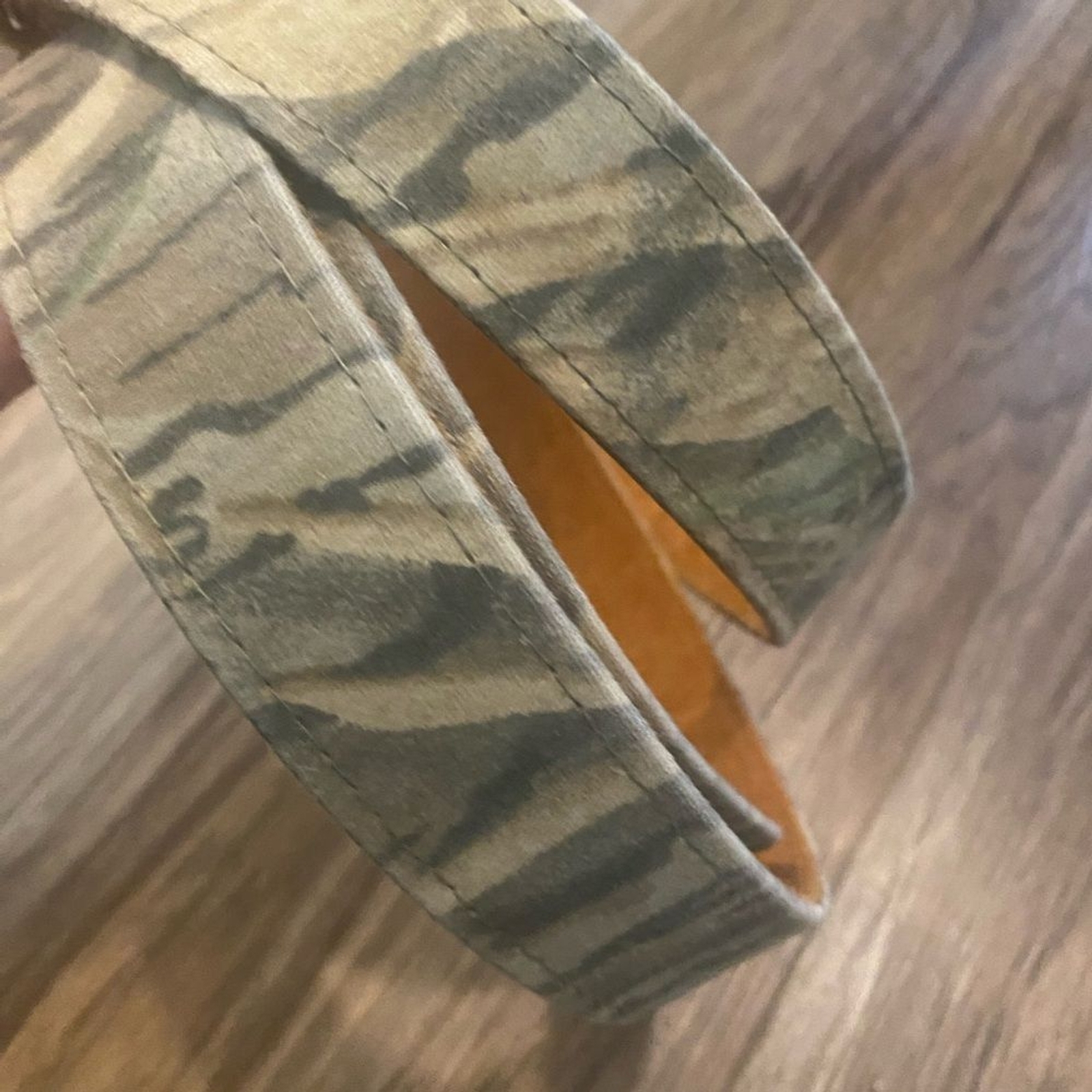 Men&rsquo;s marsh Camo Belt Cotton Twill Bonded leather Lined Size 40-48 hunting