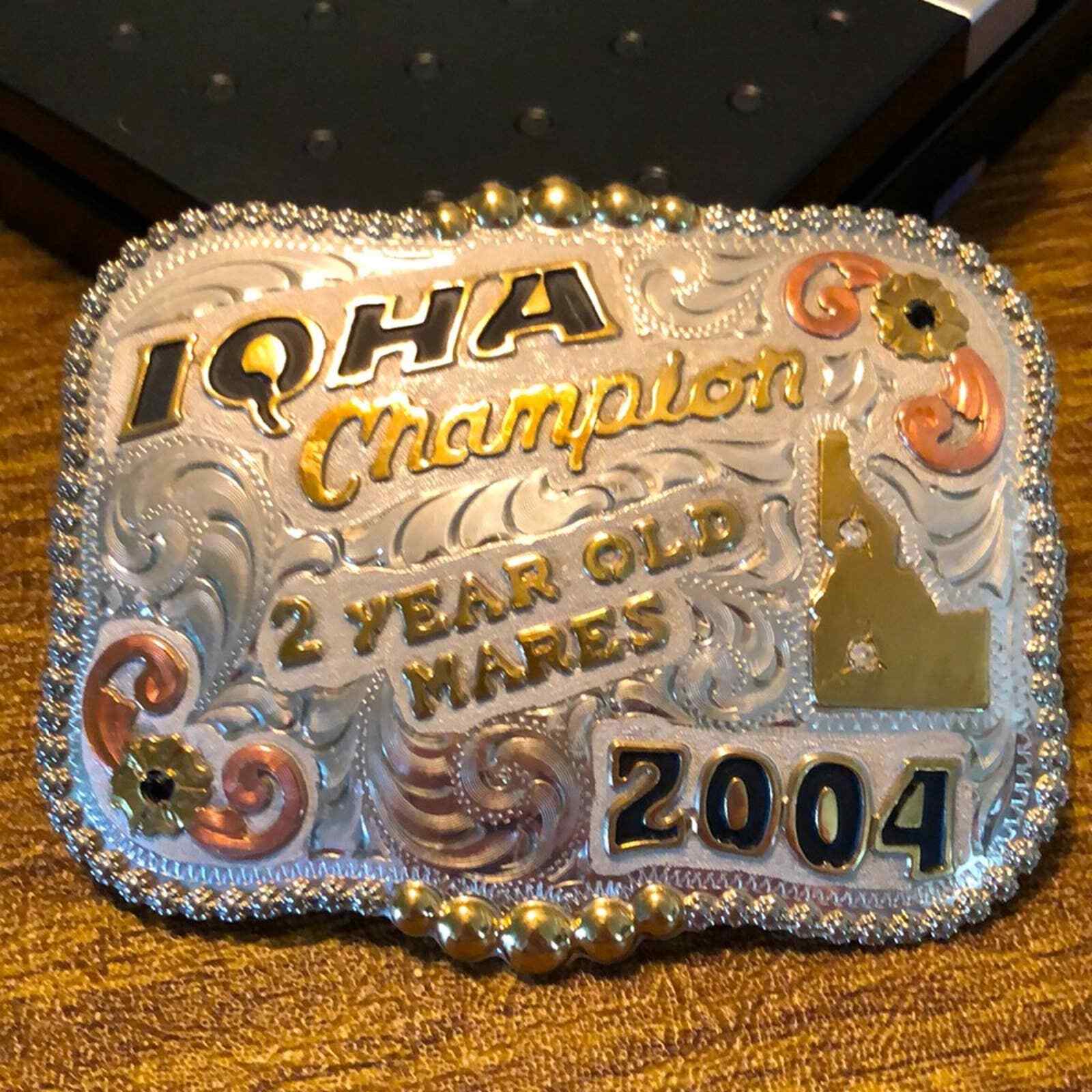 Frontier 2004 IQHA Idaho Quarter Horse Champion Belt Buckle