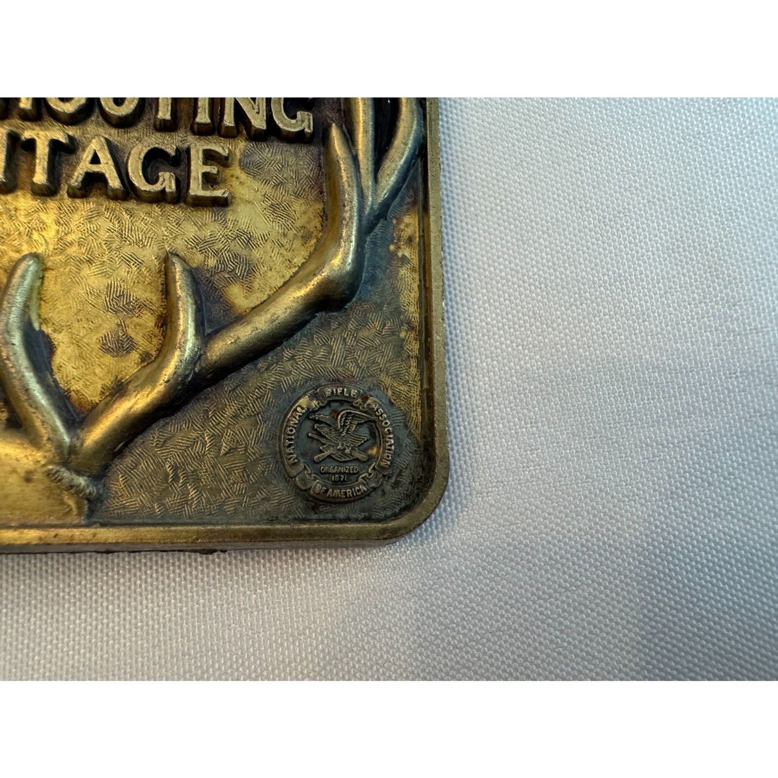 Vintage NRA belt buckle Preserving our Shooting Heritage NRA Whittington Center