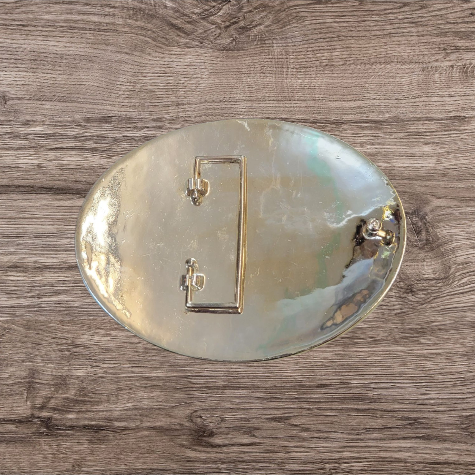 Cowboy Belt Buckle For Men Nayarit Horse Head 4.25&Prime;x3.25&Prime; Silver Tone/Gold