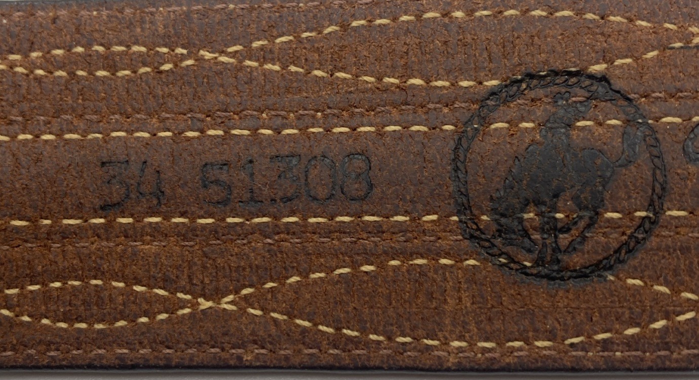 Vintage Larry Mahan Tooled Embroidered Leather Belt 6511 size 34
