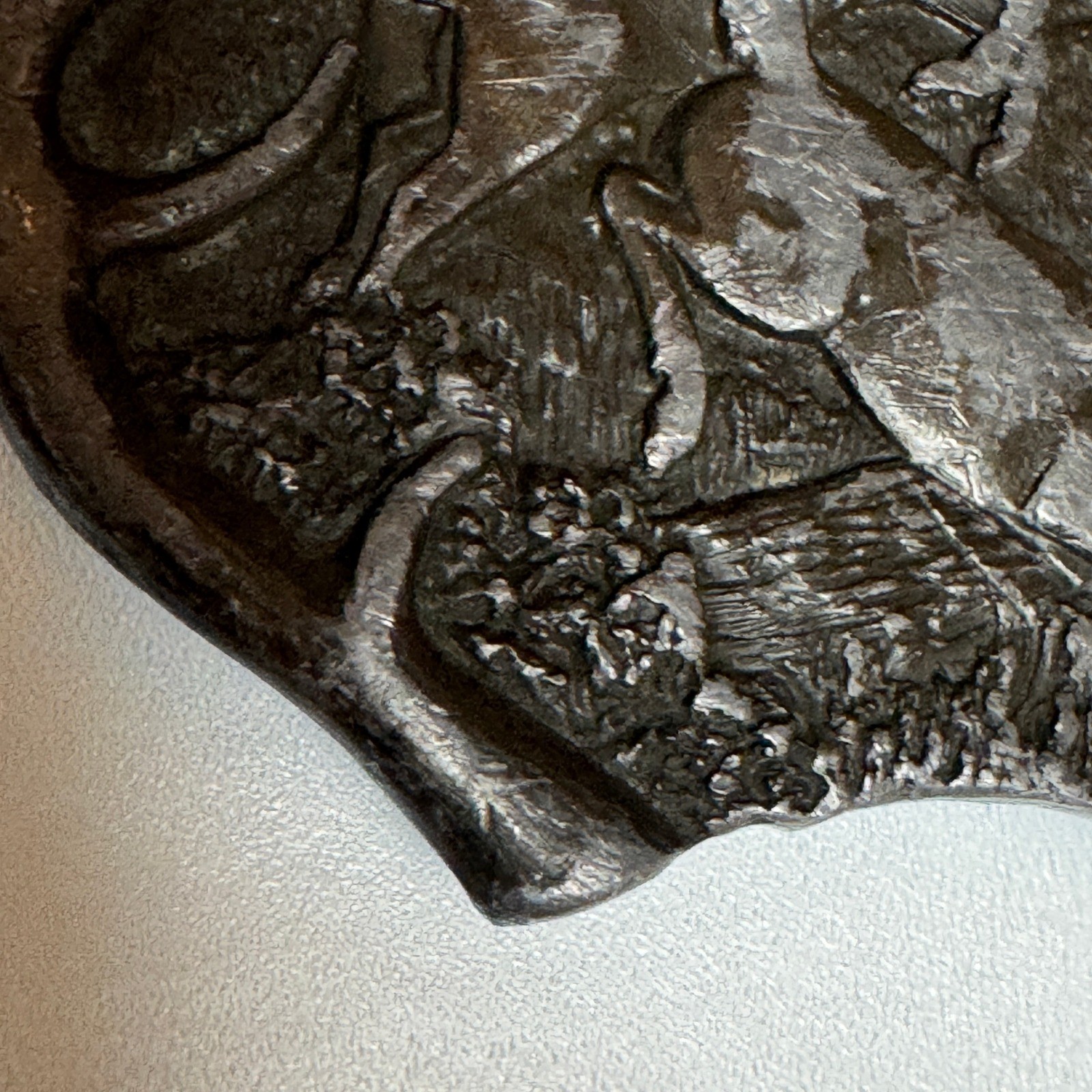 Vintage Pewter Deer Buckle Hunting Scene Belt Buckle Metal Western Cowboy