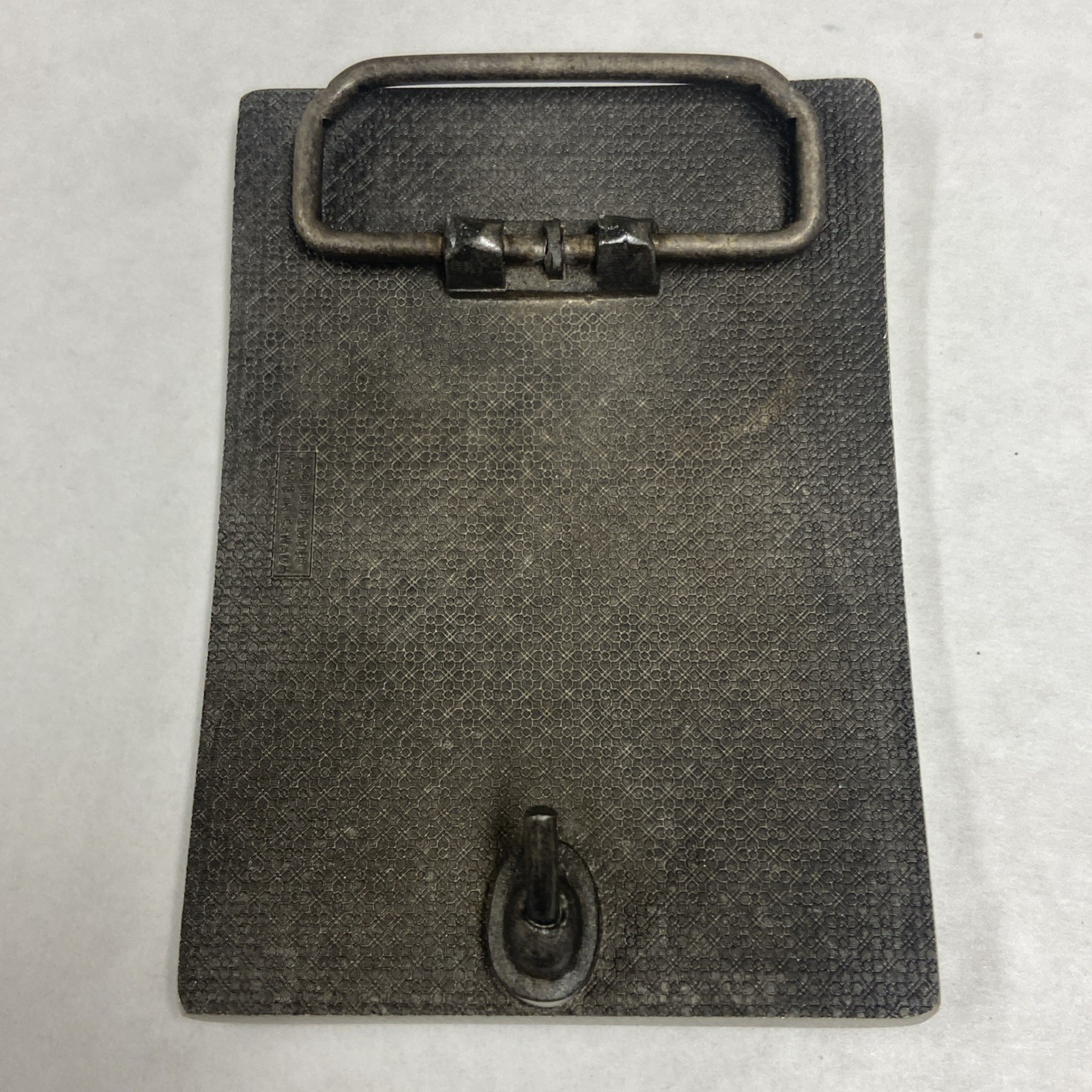 Solid Pewter Sunset Express Trucking Arched Embossed Belt Buckle 3 1/2&Prime;x2 1/2&Prime;